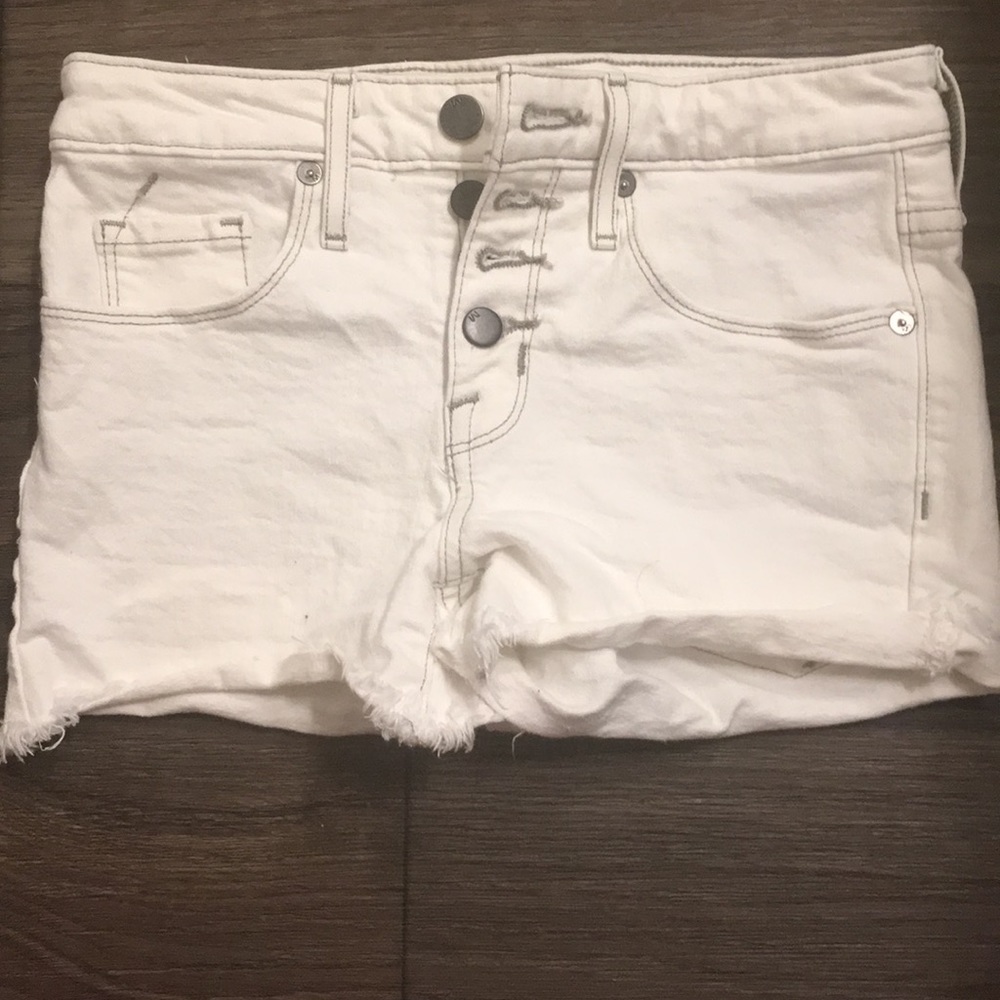 White Jean shorts